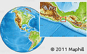 Physical Location Map of Juchitan