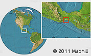 Satellite Location Map of Juchitan
