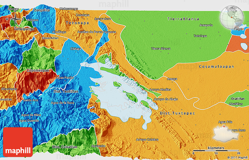 Miguel Aleman Mexico Map Political 3D Map Of Lago Miguel Aleman