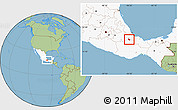 Savanna Style Location Map of Lago Miguel Aleman, highlighted country