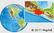 Physical Location Map of Oaxaca