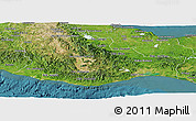 Satellite Panoramic Map of Oaxaca