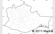 Blank Simple Map of Oaxaca, cropped outside, no labels