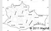 Blank Simple Map of Oaxaca, cropped outside