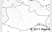 Blank Simple Map of Oaxaca, no labels