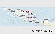 Classic Style Panoramic Map of Mexico, single color outside