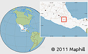 Savanna Style Location Map of Axutla, highlighted country