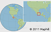 Savanna Style Location Map of Axutla, highlighted parent region, within the entire country