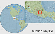 Savanna Style Location Map of Axutla, hill shading