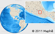 Shaded Relief Location Map of Axutla
