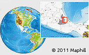 Physical Location Map of Chilchotla, highlighted country, highlighted parent region