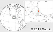 Blank Location Map of Cuetzalan de Progreso, highlighted parent region