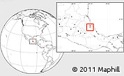Blank Location Map of Cuetzalan de Progreso