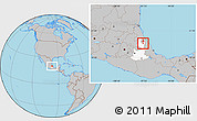 Gray Location Map of Cuetzalan de Progreso, highlighted parent region