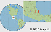Savanna Style Location Map of Cuetzalan de Progreso