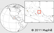 Blank Location Map of Huauchinango