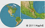 Satellite Location Map of Huauchinango
