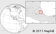 Blank Location Map of Ixtepec, highlighted country