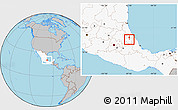 Gray Location Map of Ixtepec, highlighted country