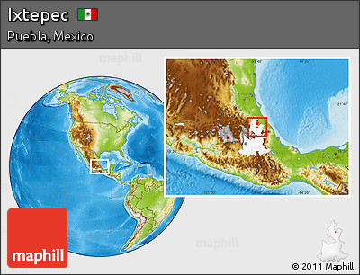 Physical Location Map of Ixtepec, highlighted parent region