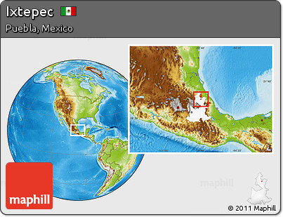 Physical Location Map of Ixtepec, highlighted parent region