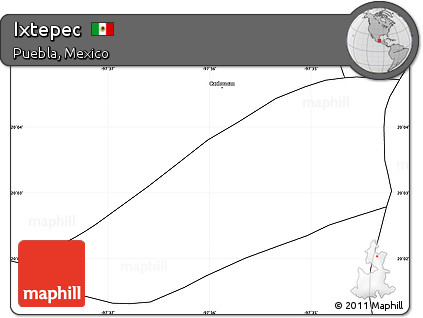 Blank Simple Map of Ixtepec