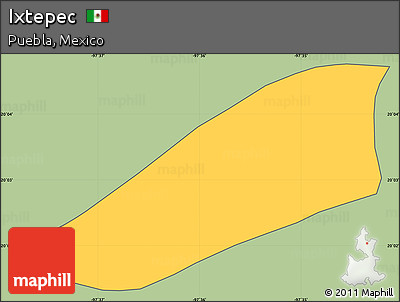 Savanna Style Simple Map of Ixtepec, cropped outside