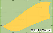 Savanna Style Simple Map of Ixtepec, single color outside