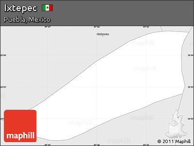 Silver Style Simple Map of Ixtepec
