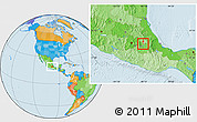 Political Location Map of San Miguel Xoxtla