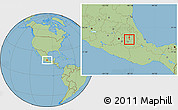 Savanna Style Location Map of San Miguel Xoxtla
