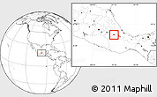 Blank Location Map of Tehuacan