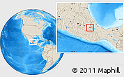 Shaded Relief Location Map of Tehuacan