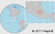 Gray Location Map of Teopantlan