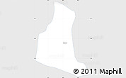 Silver Style Simple Map of Teopantlan, single color outside