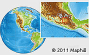 Physical Location Map of Teotlalco