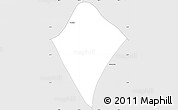 Silver Style Simple Map of Teotlalco