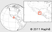 Blank Location Map of Tepango de Rodriguez, highlighted parent region, within the entire country