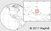 Blank Location Map of Tepango de Rodriguez, highlighted parent region