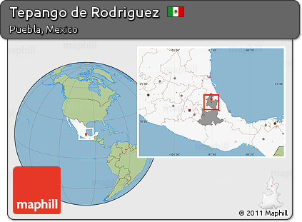 Savanna Style Location Map of Tepango De Rodriguez, highlighted country, highlighted parent region