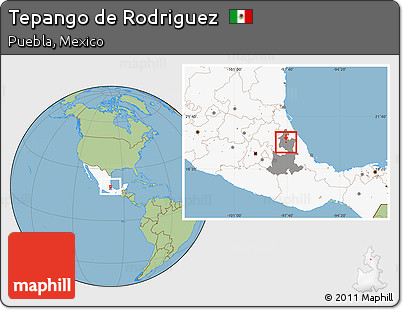 Savanna Style Location Map of Tepango De Rodriguez, highlighted country, highlighted parent region
