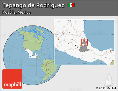 Savanna Style Location Map of Tepango De Rodriguez, highlighted country, highlighted parent region