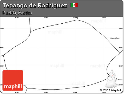 Blank Simple Map of Tepango De Rodriguez