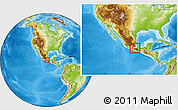 Physical Location Map of Tulcinango, highlighted parent region, within the entire country