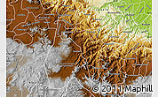 Physical Map of Zacatlan