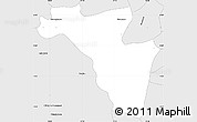 Silver Style Simple Map of Zacatlan
