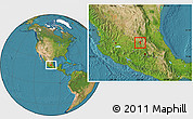 Satellite Location Map of El Marques