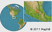 Satellite Location Map of Tequisquiapan