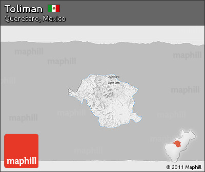 Gray 3D Map of Toliman, single color outside