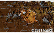 Physical 3D Map of Toliman, darken